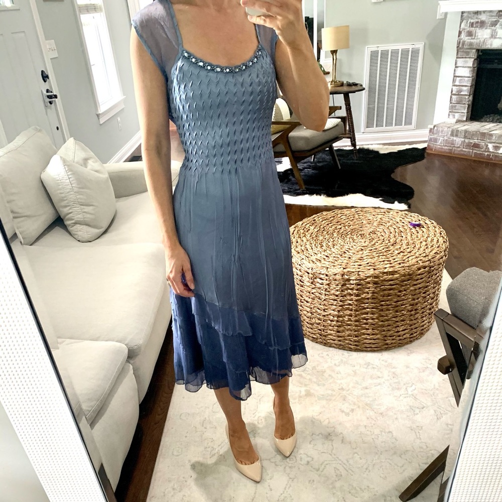 KomaRov Blue Midi Dress NWOT